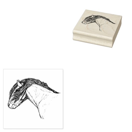 paardenstempel rubberstempel (Gestempeld)