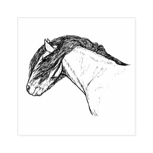 paardenstempel rubberstempel (Afrduk)