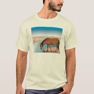 Paardenstoppen voor een Drink in Westerne scène T-shirt