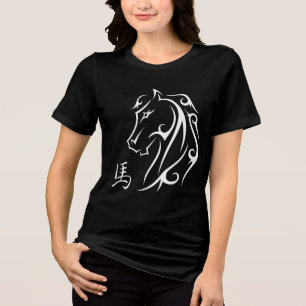 Paardensymbool voor het Jaar van het Paard Tri-Blend Shirt