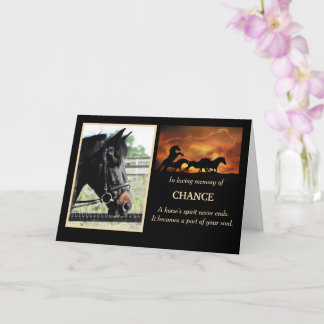 Paardensympathie Aangepaste foto en naam Memorial Kaart