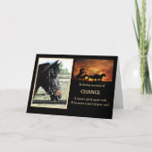 Paardensympathie Aangepaste foto en naam Memorial  Kaart (Voorkant)