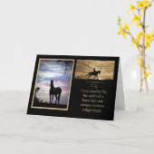 Paardensympathie Aangepaste naam en foto-Memorial Kaart (Gele Bloem)