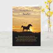 Paardensympathie Aangepaste naam met prachtig gedi Kaart (Gele Bloem)