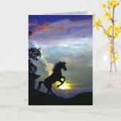 Paardensympathie Kaart (Gele Bloem)