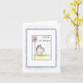 Paardensympathie kaart, voor het verlies van een g kaart (Gele Bloem)