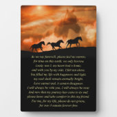 Paardensympathie Memorial met Spiritueel gedicht Fotoplaat (voorkant)