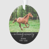 Paardensympathie Memorial Persoonlijk fotogeheugen Ornament (voorkant)