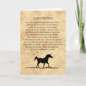 Paardensympathie Mooi gedicht op perkament look Kaart (Voorkant)
