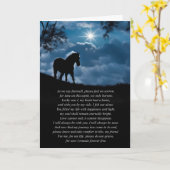 Paardensympathie Spiritueel gedicht met Silhouette Kaart (Gele Bloem)