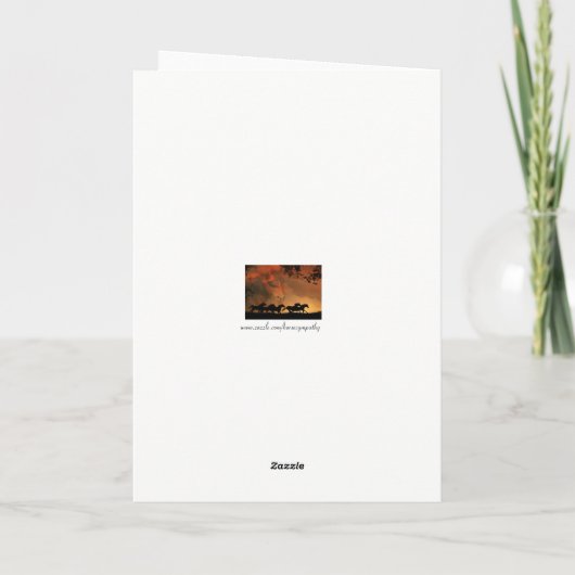 Paardensympathikaart met origineel gedicht, verlie kaart (Achterkant)