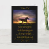 Paardensympathikaart met origineel gedicht, verlie kaart (Voorkant)