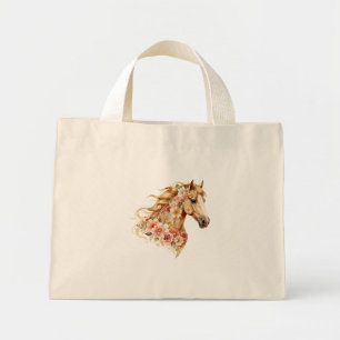 Paardentassen Bloem Boho Equestrian Mini Tote Bag
