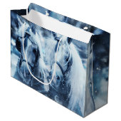 Paardenteam Winterrijden FotoKerstmis Groot Cadeauzakje (Voorkant Gekanteld)