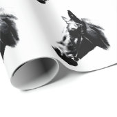 Paardentekening kunstwerk Kaart Cadeaupapier (Rol Hoek)