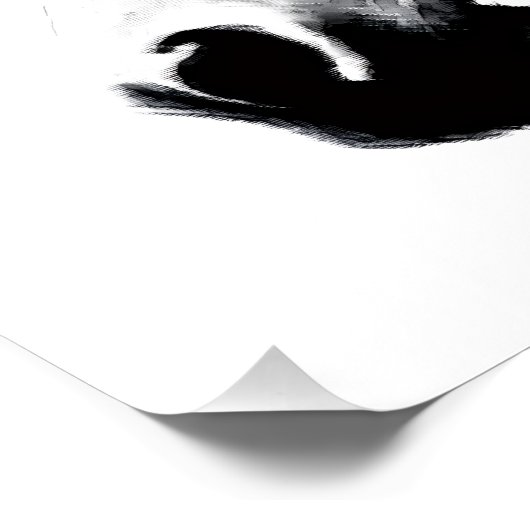 Paardentekening kunstwerk Kaart Perfect Poster (Hoek)