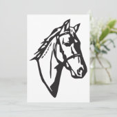 Paardentekening uitnodigingen (Staand voorkant)