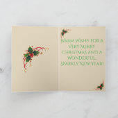 Paardenthema kerstkaart en envelop; pas aan! feestdagen kaart (Binnen)