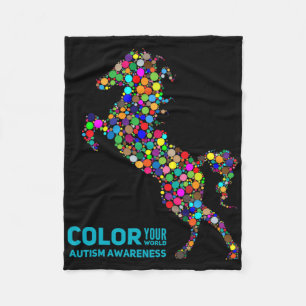 Paardentherapie Autisme Bewustzijn Paard Cadeau Fleece Deken