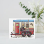 Paardentrailer Briefkaart (Staand voorkant)