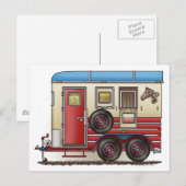 Paardentrailer Briefkaart (Voorkant / Achterkant)