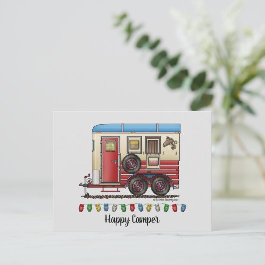 Paardentrailer Briefkaart (Staand voorkant)