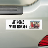 Paardentrailer Bumpersticker (Op auto)