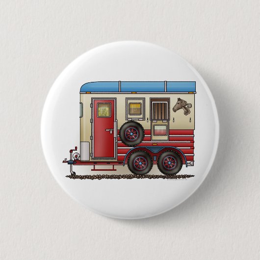 Paardentrailer Ronde Button 5,7 Cm (Voorkant)
