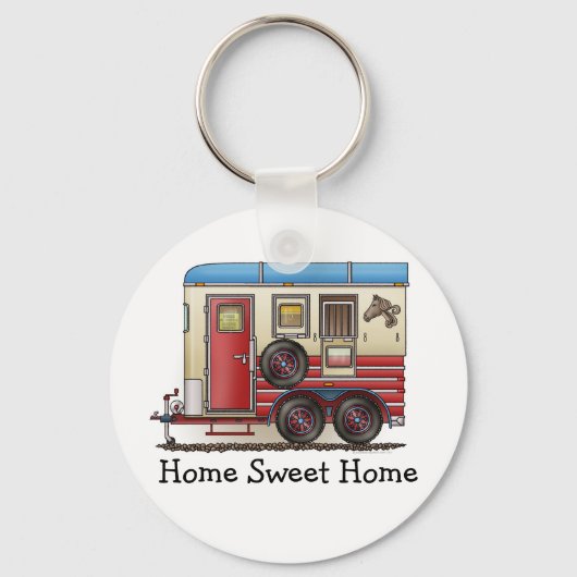 Paardentrailer Sleutelhanger (Voorkant)