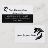 Paardentrainer, boardingstallen, rijlessen visitekaartje (Voorkant / Achterkant)