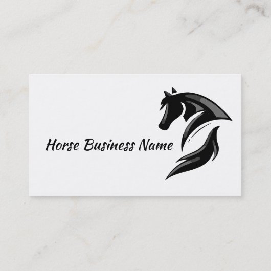 Paardentrainer, boardingstallen, rijlessen visitekaartje (Achterkant)