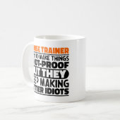 Paardentrainer Ik probeer dingen grappig te maken Koffiemok (Voorkant links)