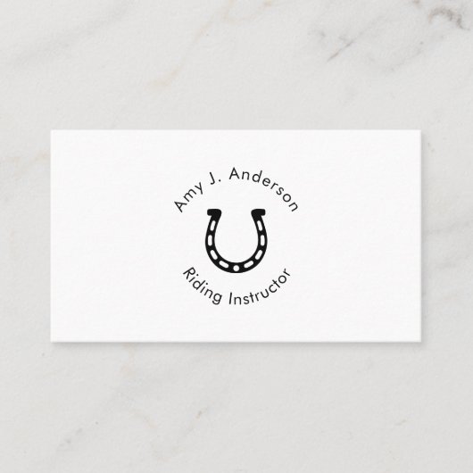 Paardentrainer / Instructeur Visitekaartje (Voorkant)