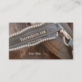 Paardentrainer Rustic Brown Western Visitekaartje (Achterkant)