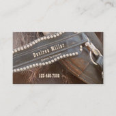 Paardentrainer Rustic Brown Western Visitekaartje (Voorkant)