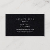 Paardentrainer verzegelt logo wit zwart visitekaartje (Achterkant)