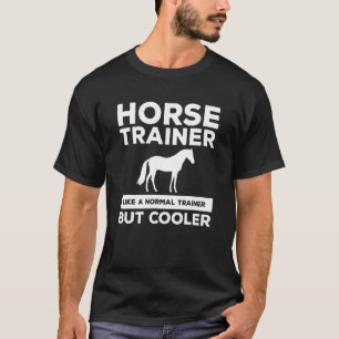 Paardentrainer zoals een normale trainer maar koel t-shirt