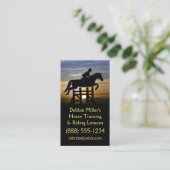 Paardentraining en routinetraining visitekaartje (Staand voorkant)