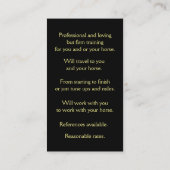 Paardentraining en routinetraining visitekaartje (Achterkant)