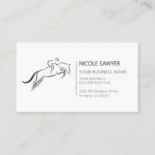 Paardentraining Equestrian Horseback Riding Equine Visitekaartje