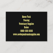 Paardentrainingen — Lessen Visitekaartje (Achterkant)