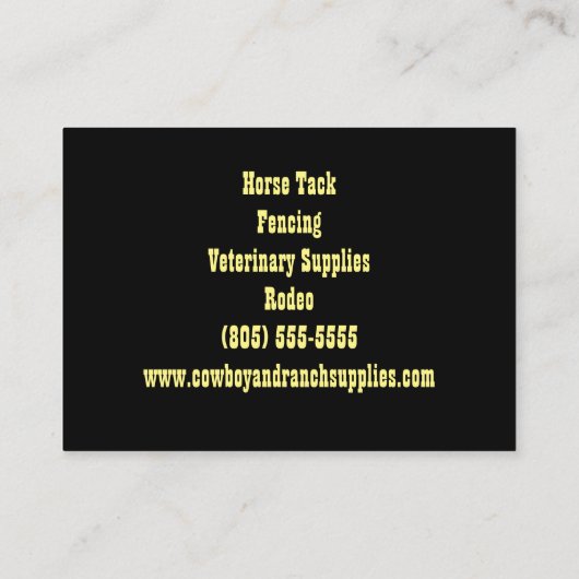 Paardentrainingen — Lessons Business C Visitekaartje (Achterkant)