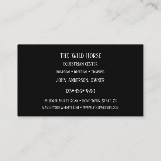 Paardentrainingscentrum Visitekaartje (Achterkant)