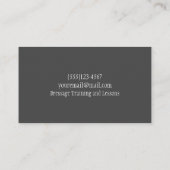 Paardentrainingsdienst Visitekaartje (Achterkant)