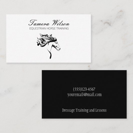 Paardentrainingsdienst Visitekaartje (Voorkant / Achterkant)