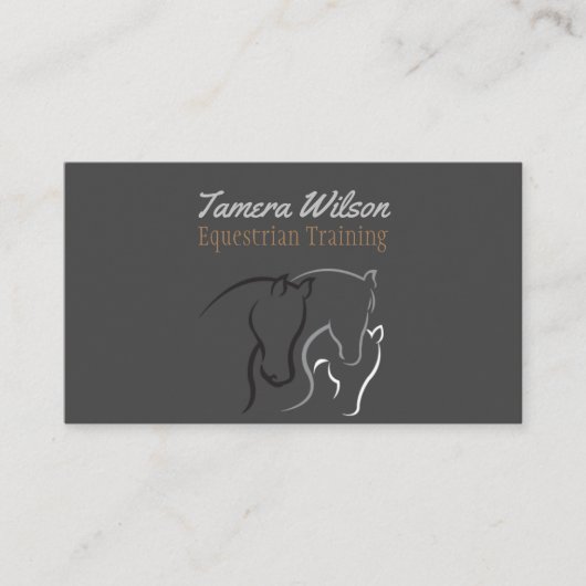 Paardentrainingsdienst Visitekaartje (Voorkant)