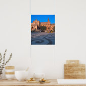 Paardentram op de Plaza de Espana in Poster (Keuken)