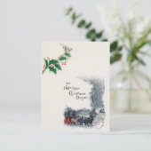 Paardentransport met Kerstmis Feestdagenkaart (Staand voorkant)