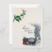 Paardentransport met Kerstmis Feestdagenkaart (Voorkant / Achterkant)