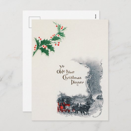 Paardentransport met Kerstmis Feestdagenkaart (Voorkant / Achterkant)